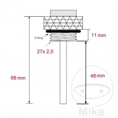 JMP Direct oil temperature indicator 27 X 2.0 MM ALTN: 7090090 709.00.60