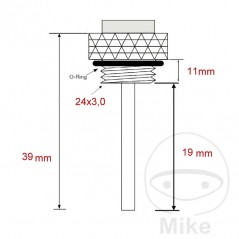 JMP Direct oil temperature indicator 24 X 3.0 MM ALTN: 7090069 709.00.99