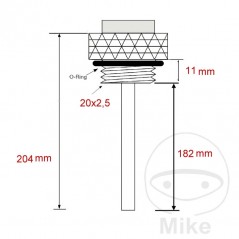 JMP Indicador directo temperatura de aceite 20 X 2.5 MM 709.01.03