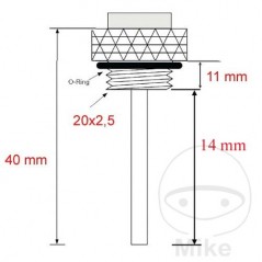 JMP Direct oil temperature indicator 20 X 2.5 MM ALTN: 7090111 709.01.37