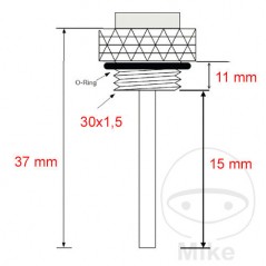 JMP Direct oil temperature indicator 30 X 1.5 MM ALTN: 7090327 709.01.15