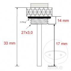 JMP Indicador directo temperatura de aceite 27 X 3.0 MM ALTN: 7090119 709.07.15