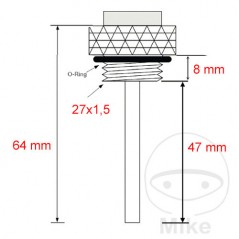 JMP Direct oil temperature indicator 27 X 1.5 MM ALTN: 7090118 709.06.32
