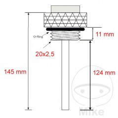 JMP Indicador directo temperatura de aceite 20 X 2.5 MM ALTN: 7090122 709.08.30