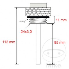 JMP Indicador directo temperatura de aceite 24 X 3.0 MM ALTN: 7090124 709.10.44