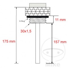 JMP Direct oil temperature indicator 30 X 1.5 MM ALTN: 7090130 709.13.17