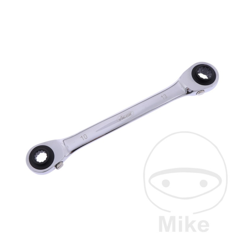 VIGOR Llave de carraca doble 4 en 1 10 13 17 19 MM 604.00.46