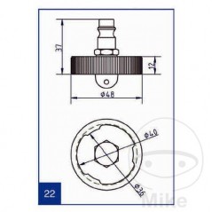 ATE Brake bleeding connection cap NR.22 03.9302-0902.2 657.00.21
