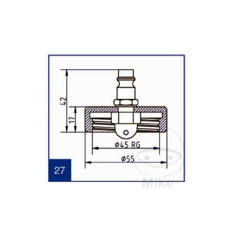 ATE Tapa de conexión para sangrado frenos NR.27 03.9302-0703.2 657.00.25