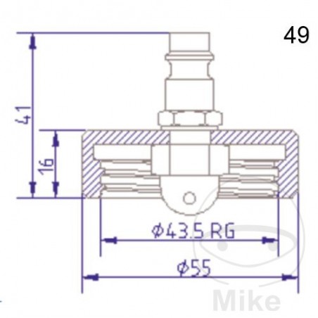 ATE Brake bleeding connection cap NR.49 03.9302-0746.2 657.23.58