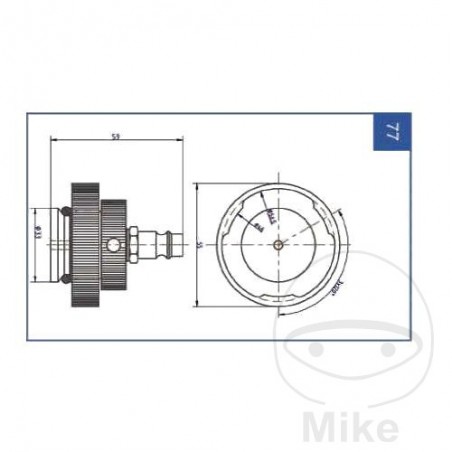 ATE Tapa de conexión para sangrado frenos NR.77 03.9302-0914.2 657.30.18