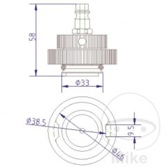 ATE Brake bleeding connection cap NR.35 03.9302-0916.2 657.31.74