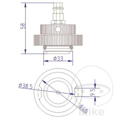 ATE Tapa de conexión para sangrado frenos NR.35 03.9302-0916.2 657.31.74