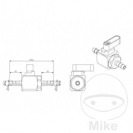 JMP SPIGOT, GASOLINE 5 MM 722.02.59