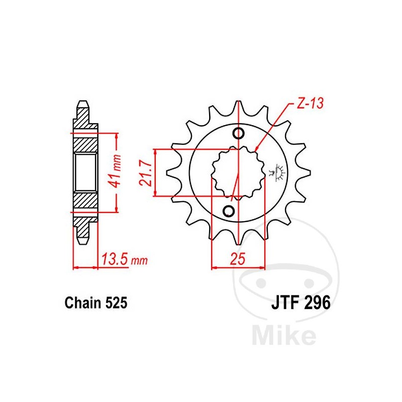 JT SPROCKETS transmission sprocket 16T P-525 ALTN: 7260373 726.46.33