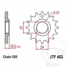JT SPROCKETS transmission sprocket 16T P-520 ALTN: 7260576 726.30.23