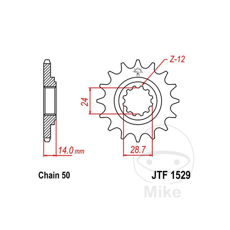 JT SPROCKETS transmission sprocket 17T 530 ALTN: 7260355 726.03.83