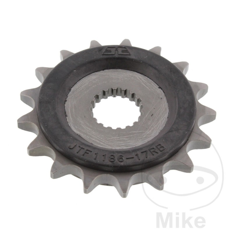 JT SPROCKETS Transmission pinion with rubber 17T 525 726.05.64