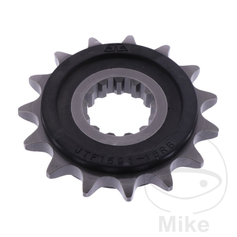 JT SPROCKETS Transmission pinion with rubber 15T 525 726.08.63