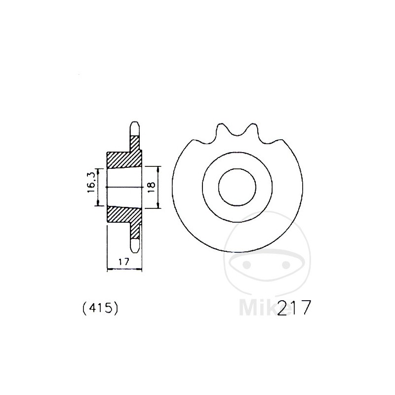 ESJOT Bevel Drive Pinion 11T 415 16/18 726.30.56