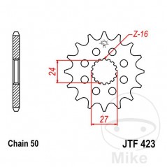 JT SPROCKETS Piñón transmisión racing 18T P-530 ALTN: 7260593 726.39.16