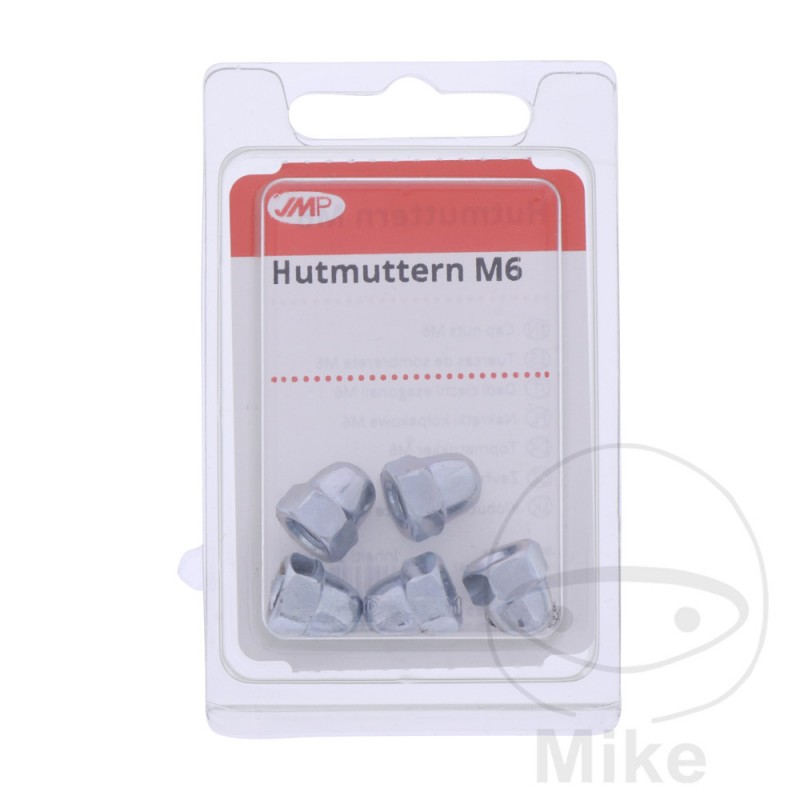 JMP Zinc plated cap nut M6 DIN1587 (5U) 479.01.35