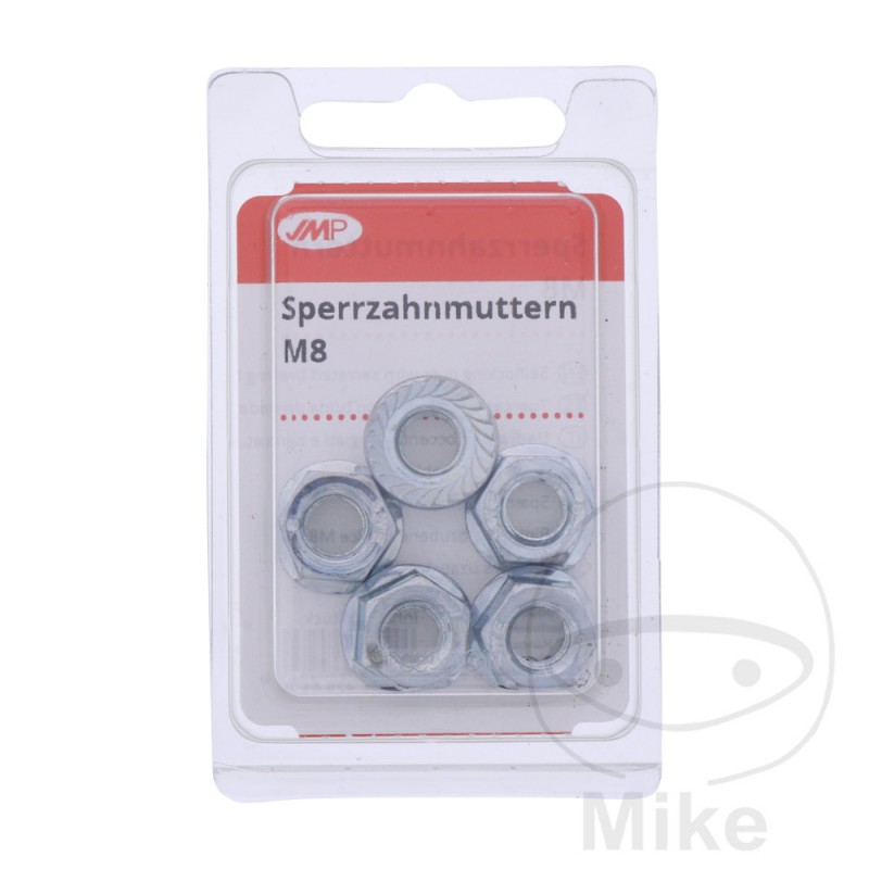 JMP Zinc plated lock nut M8 PACK (5U) 479.01.38