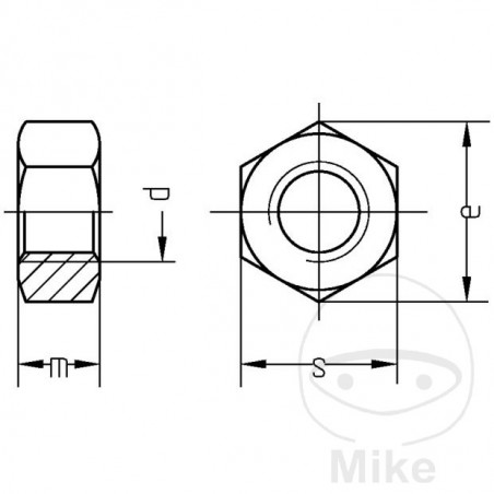 DRESSELHAUS Game 100 nuts A2 M6 DIN934 736.03.57