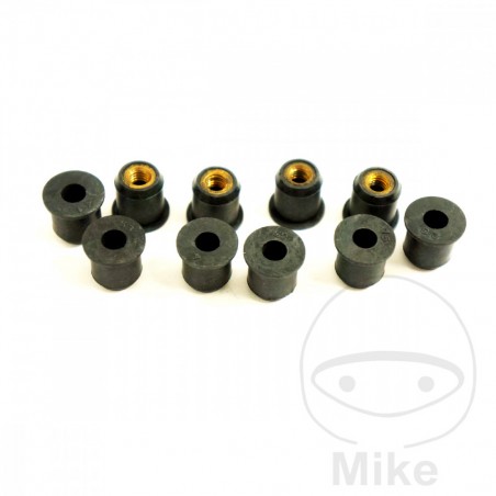 JMP Set of 10 rubber nuts M6X1.00 15 MM 775.80.41