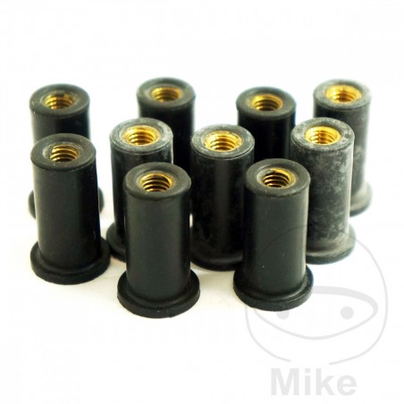 JMP Set of 10 rubber nuts M6X1.00 25 MM 775.80.42