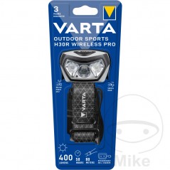VARTA Linterna frontal recargable para deportes al aire libre H30R 400 LUMEN 156.01.48