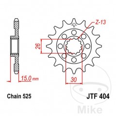 JT SPROCKETS Racing transmission sprocket 17T P-525 ALTN: 7260864 726.18.86