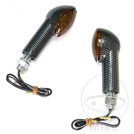 JMP Set of long motorcycle turn signals with smoked tulip CATEYE 705.07.35