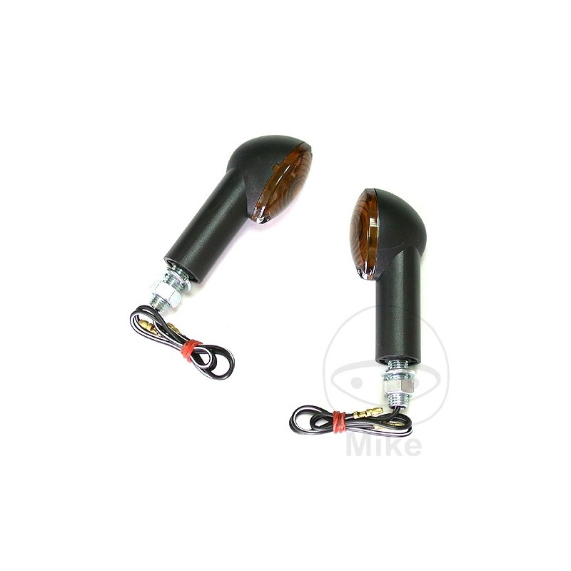 JMP Set of long motorcycle turn signals with smoked tulip CATEYE 705.08.18