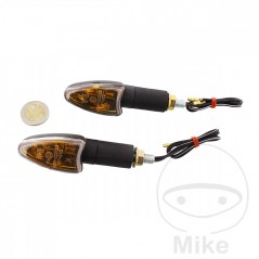 JMP Set of long motorcycle turn signals with smoked tulip TRIUMPH 2 705.08.41