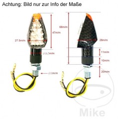 JMP Set of short motorcycle turn signals ARROW 2 705.08.45