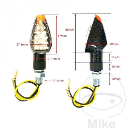 JMP Set of short motorcycle turn signals ARROW 2 705.08.47