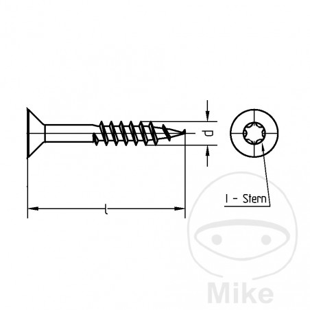DRESSELHAUS Pack 100 countersunk head screws ABC SPAX 5X60 MM 158.01.90