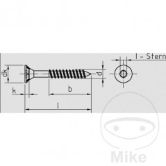 DRESSELHAUS Pack 200 tornillos para madera 4X30 MM 158.09.70