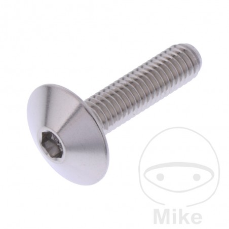 JMP Tornillo hexagonal de acero inoxidable cabeza alomada M6X1.00 MM V4A 775.31.27VAR