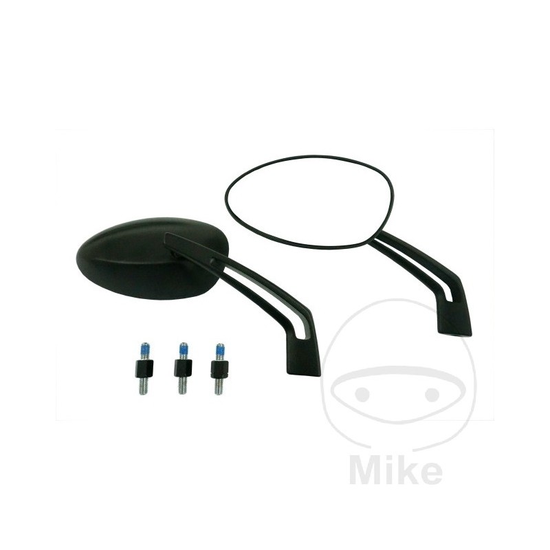 JMP Set of universal motorcycle rear view mirrors M8 713.06.17