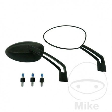 JMP Set of universal motorcycle rear view mirrors M8 713.06.17
