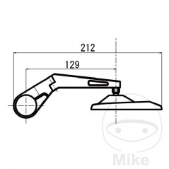 DAYTONA Handlebar end long rearview mirror 713.06.45