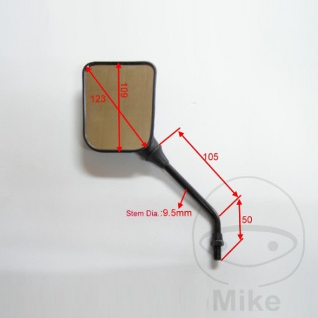 JMP Espejo retrovisor derecho para moto M10 713.95.87