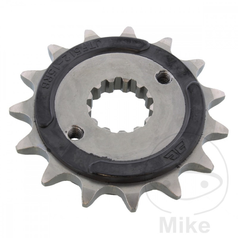 JT SPROCKETS Front sprocket 15 teeth with rubber DIV 520 726.03.84