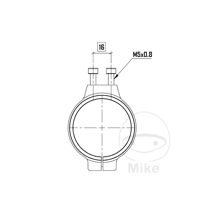 YSS SUSPENSION Abrazadera chasis para depósito de compensación 52 MM 789.18.04