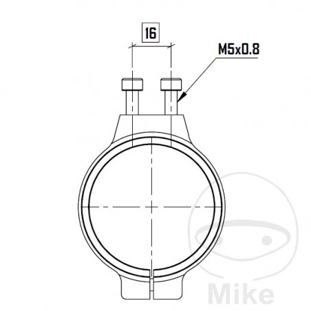 YSS SUSPENSION Abrazadera chasis para depósito de compensación 52 MM 789.18.04