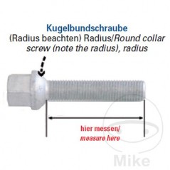 HR Aluminum ball neck wheel bolt 17 M14X1.5 MM 354.73.53VAR