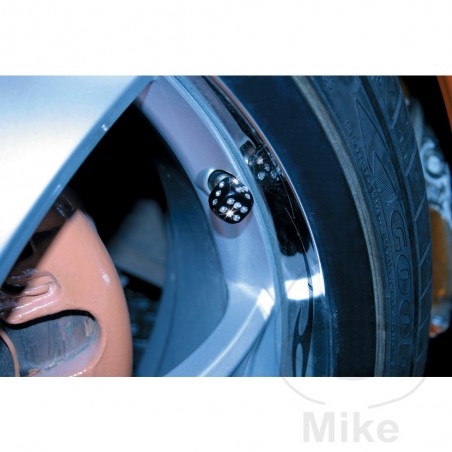 Set of 4 die-shaped valve nuts for tires 256.07.87