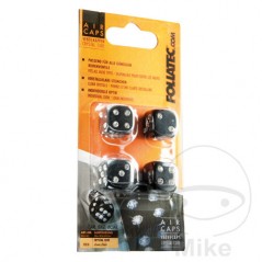 Set of 4 die-shaped valve nuts for tires 256.07.87